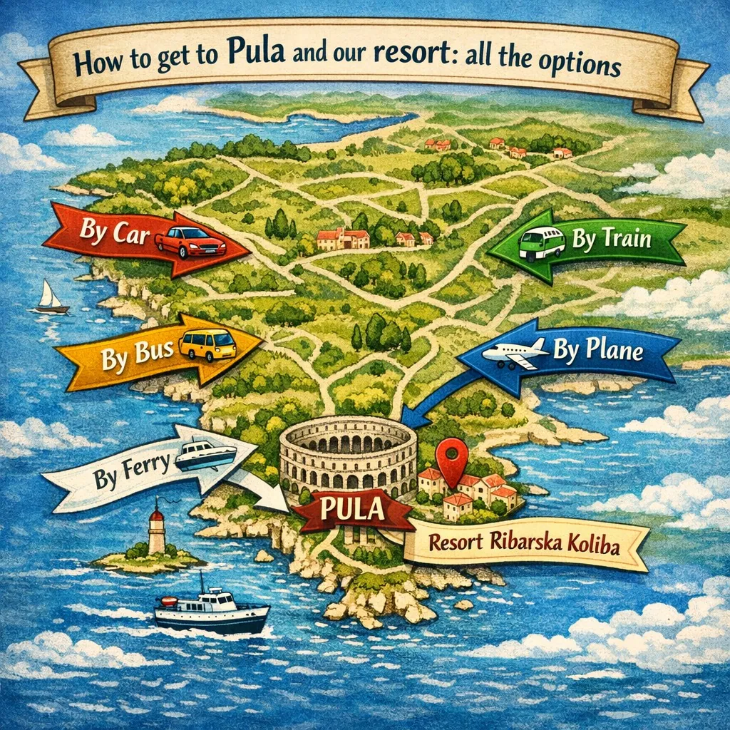 How to get to Pula and our resort: all the options