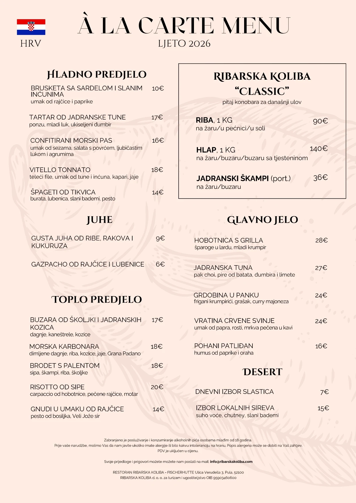 Menu Hrvatski